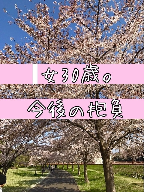 f:id:akane1033:20180401210503j:plain 女30歳。今後の抱負