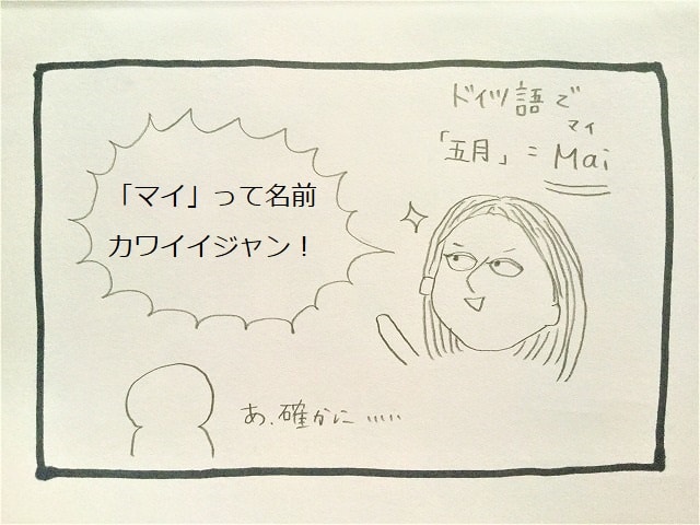 【絵日記】ドイツ人ハーフの子どもの名前を妄想してみた