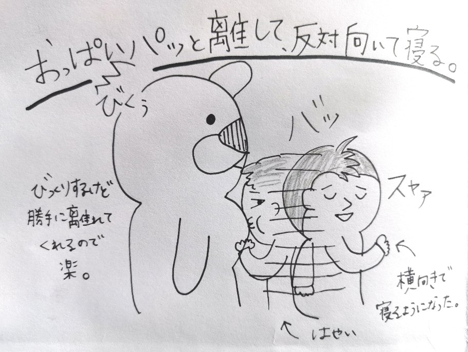 【育児絵日記】最近、添い乳で寝かしつけると起こること