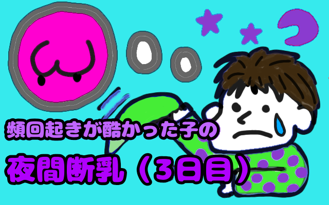 f:id:akane1033:20201105090539p:plain ③頻回起きが酷かった子の夜間断乳【3日目】